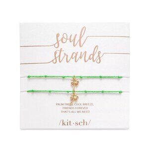 Kitsch Gold-Tone 2-Pc. Set Palm Tree String Slider Bracelets